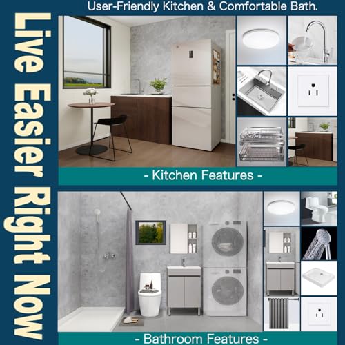 Customized 20 x 20ft(400 sq ft) 1-2 Bedroom Tiny House to Live in for Adults casas prefabricadas para Vivir Foldable Modular House for Sale Mobile Container House 1-5 Unit Room - Image 4