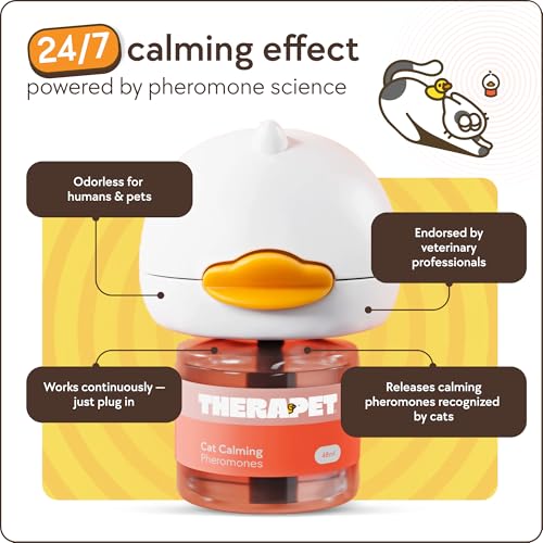TherapetMD 60-Day Cat Calming Diffuser - Cat Pheromone Diffuser for Stress, Pee Spraying, Cat Fighting, Aggression, Excessive Meowing & Scratching - 60-Day Refill Included - Packaging May Vary - Image 7