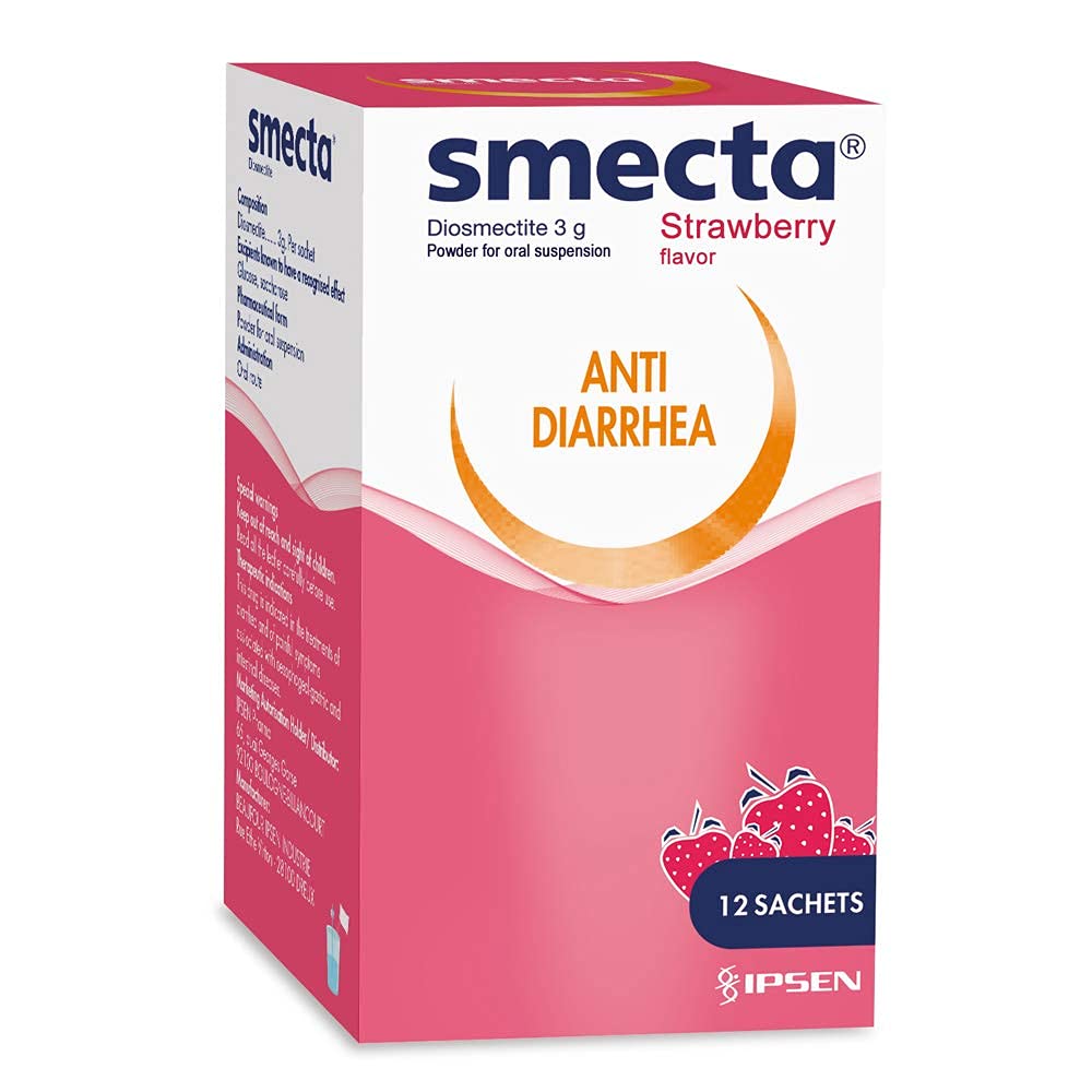 Original Smecta 3g 18 sachets Strawberry Natural Treatment of Acute
