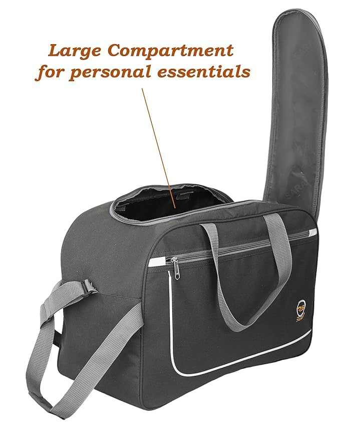 Image of 65L Strolley Duffel Bag - Travel Bag Waterproof Polyester Lightweight Luggage Bags with 2 Wheel (Grey)