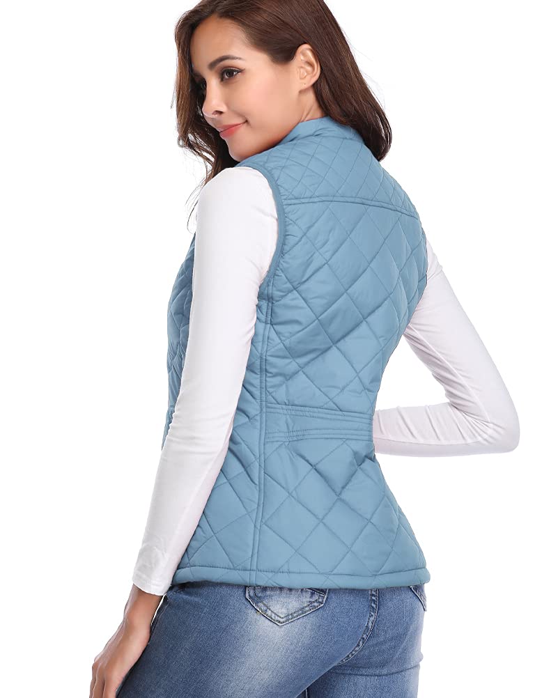 fuinloth Gilet Donna Smanicato Invernale Panciotto Dritto Collarei Giacche Ultraleggeri Senza Maniche Giacca con Tasca con Cerniera