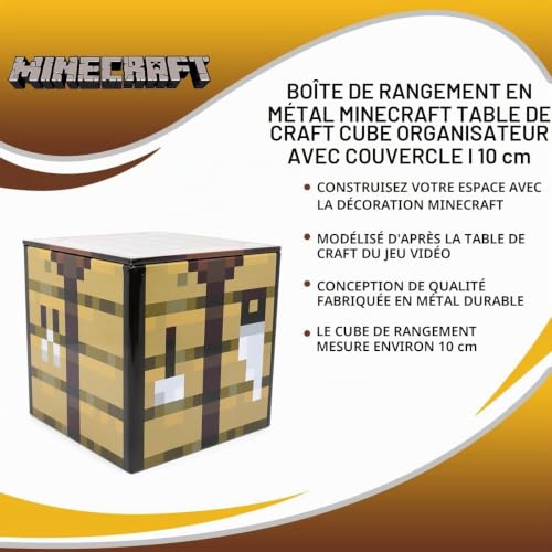Boîte Minecraft Crafting Table petite boîte de rangement pour ranger vos petits objets