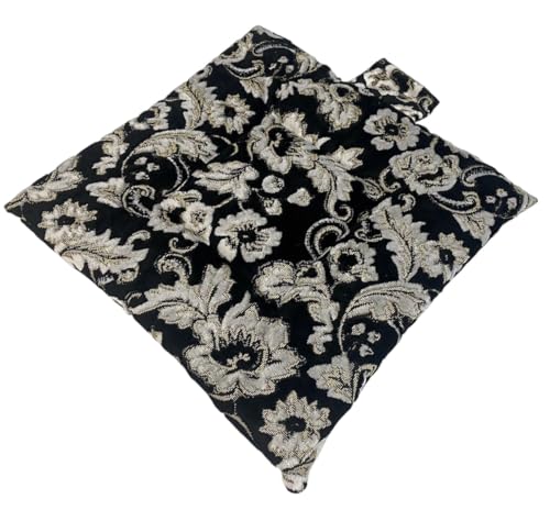 金華山 座布団 トラック用品 クッション 小雪 シリーズ ブラック 黒 デコトラ ざぶとん 40×40cm ストッパー付き 長距離 乗用車 おしゃれ 小雪ブラック