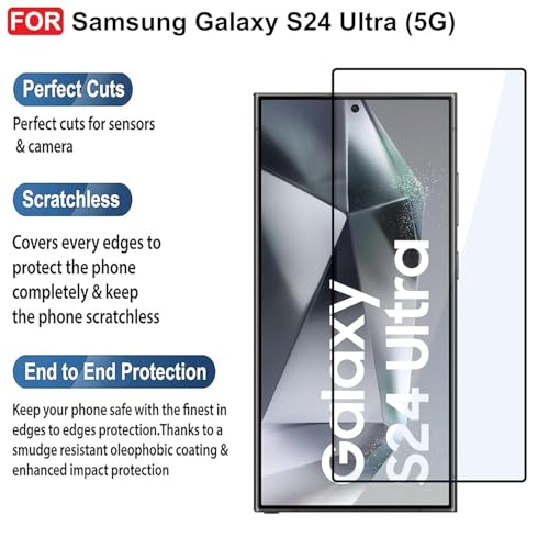 Image of Tempered Glass Screen Protector for Samsung Galaxy S24 Ultra With Installation Kit