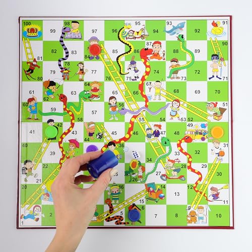 DIVCHI Traditional Snakes and Ladders Board Game for Kids & Adults For 2-6 players Suitable For Years 3+ DIVCHI Traditional Snakes and Ladders Board Game for Kids & Adults For 2-6 players Suitable For Years 3+
