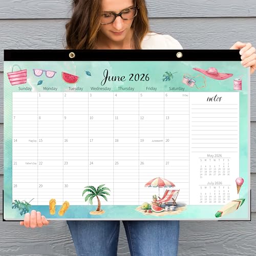 Image of GuassLee Large Desk Calendar 2026-2027, 19 Months, 20 inch x 30 inch