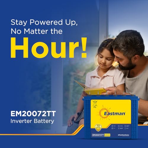 Image of Eastman EM20072TT | Tall Tubular | 200AH Inverter Battery |Warranty 72 (36+36) Months for Home & Office