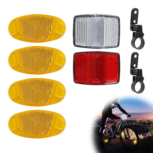 Panneau Enlargé Réflecteur 1 Ensemble Réflecteur de Vélo Haute Visibilité Réflecteurs avant Arrière Kit pour Sécurité Cyclisme