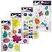 HOVUK® Lot de 4 autocollants double face en gel pour fenêtre de Pâques