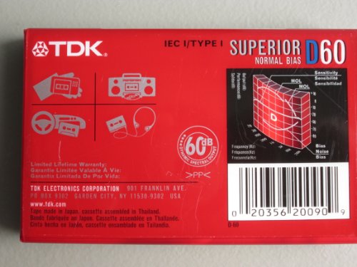 Tdk Superior D60 Cassette Tapes (Box Of 10 Tapes) #TOP1