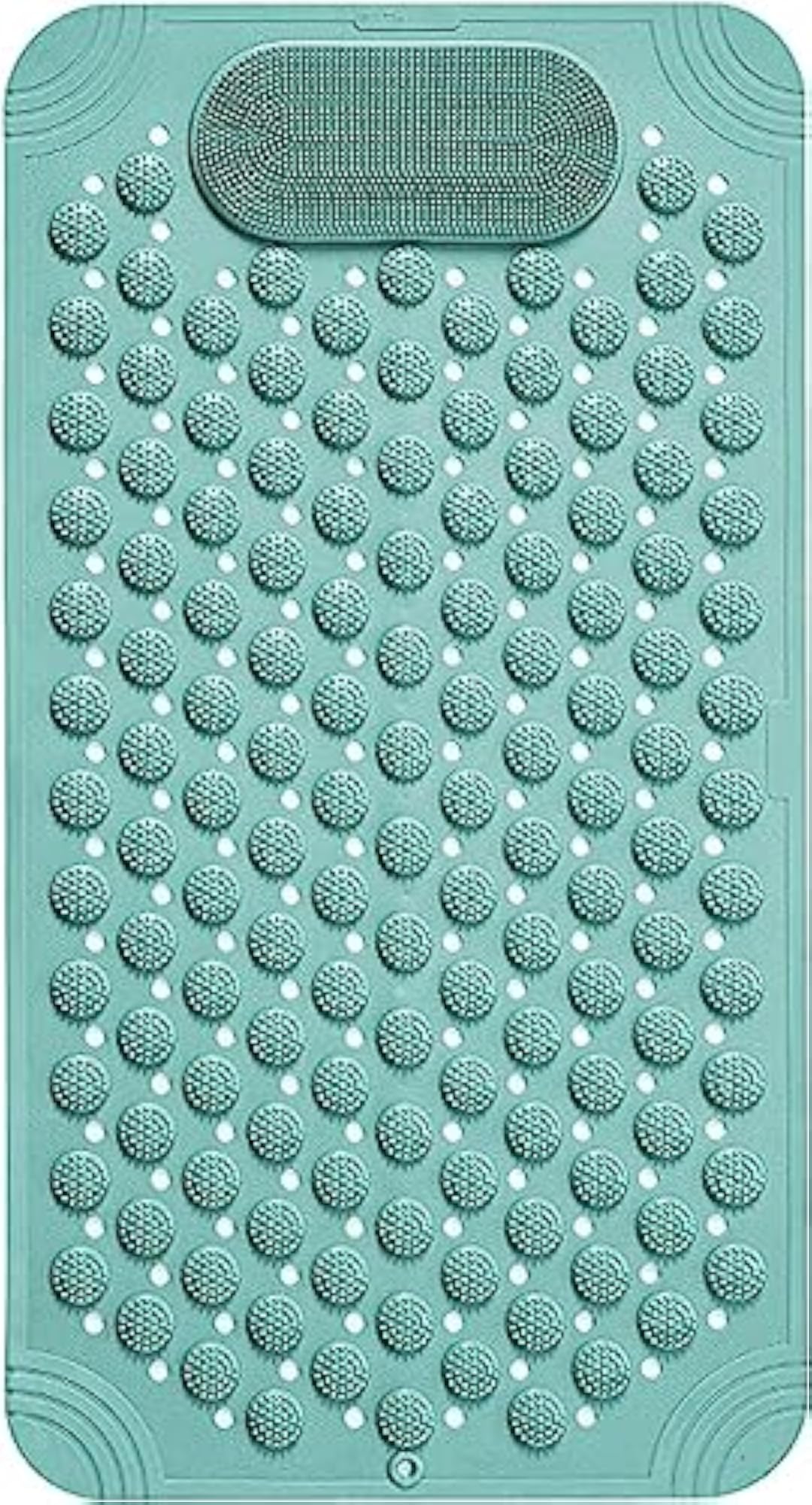 Rectangular Bath Mat with Foot Scrubber