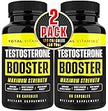 Natural Testosterone Booster for Men - Male Enhancing Supplement Test Booster Pills with Tongkat Ali & Horny Goat Weed - Enhance Muscle Growth, Stamina, Energy, Endurance, Strength, and Size (2 Pack)