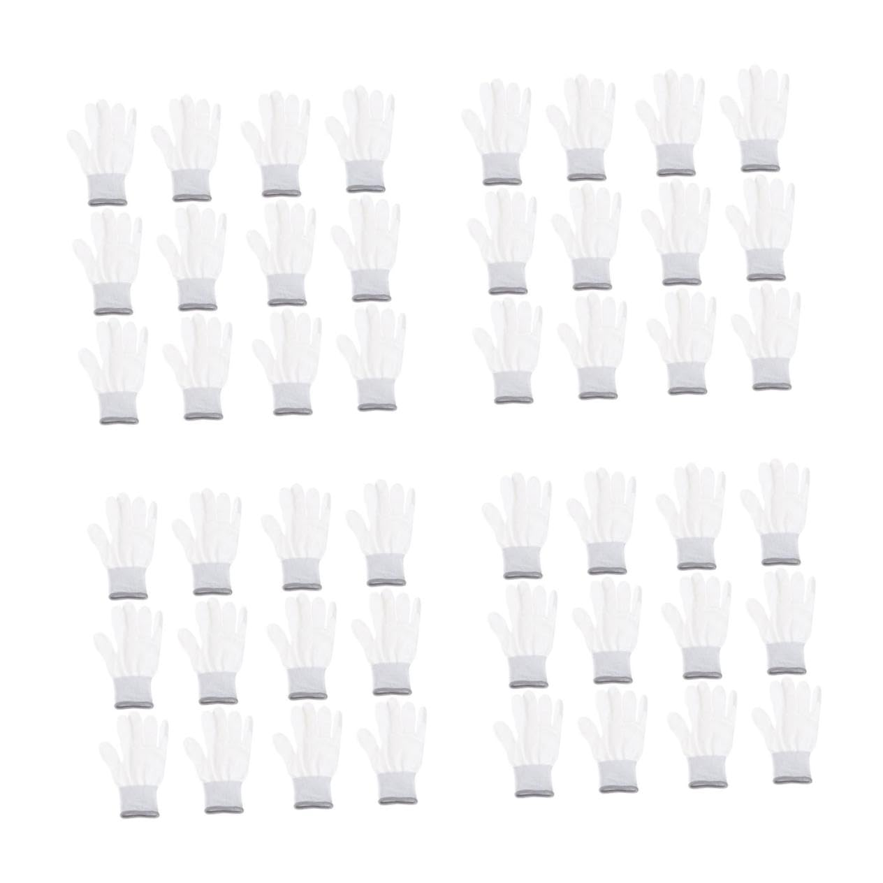 48 Pares Guantes Antiestáticos de Nylon con Recubrimiento de Antideslizantes y Resistentes para Montaje Electrónico y Reparación Talla Pack