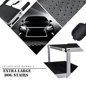   Extra-Wide-Dog-Stairs-for-Large-Dogs-Foldable-Aluminum-Dog-Steps-for-Cars-Trucks-SUV-Jeep-and-High-Beds-Dog-Car-Stairs-for-Large-Dogs-Up-to-250-lbs-4-Steps