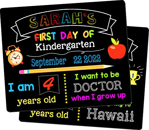Schulanfangsschild, doppelseitiges Schild für den ersten und letzten Schultag, Kreidetafel für Kinder/Jungen/Mädchen, wiederverwendbare hölzerne 1. Tag der Vorschule/Kindergarten, Foto-Requisite Schulanfangsschild, doppelseitiges Schild für den ersten und letzten Schultag, Kreidetafel für Kinder/Jungen/Mädchen, wiederverwendbare hölzerne 1. Tag der Vorschule/Kindergarten, Foto-Requisite