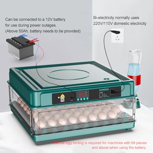 Incubadoras automáticas de ovos, incubadoras de ovos com virador de ovos/reabastecimento automático