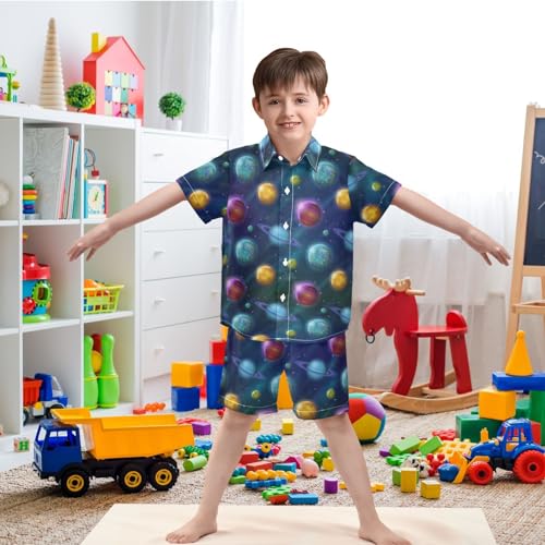 Image of visesunny Boys 2 Pieces T-shirts and Shorts Floral Tops & Shorts Summer Outfits 3-10 Years Clothes