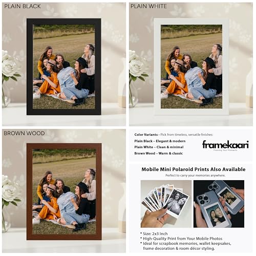 Image of Framekaari Customised Photo Frame | Personalised Gift | Custom Single Photo | Tabletop & Wall Mount | Room & Home Decor |16x21 cm (Design-09)