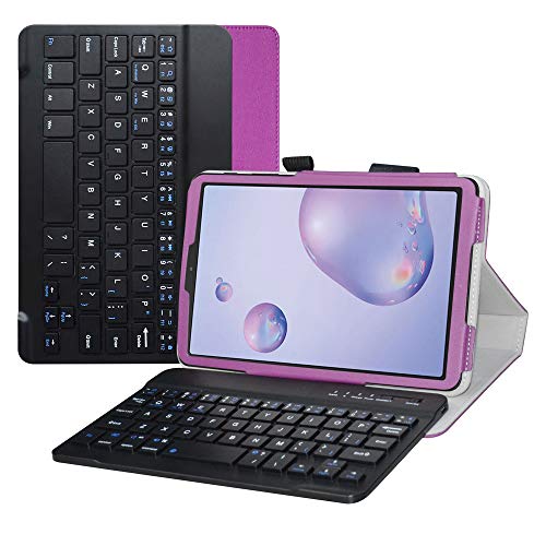 Bige for Galaxy Tab A 8.4 2020 Keyboard Case,PU Leather Cover with Romovable Keyboard for Samsung Galaxy Tab A 8.4 2020 Model SM-T307 (Verizon/T-Mobile/Sprint/AT&T) Tablet,Purple