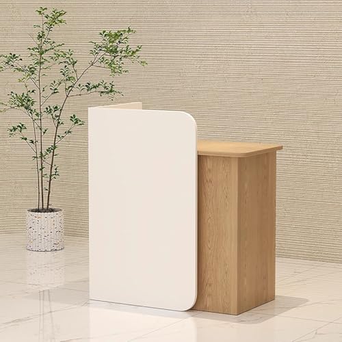 BK&MF 受付カウンター レジカウンター おしゃれ スリム引き出し付き企業フロントデスク 組み立てが簡単大容量収納 幅60-140cmお店 美容室 アパレルショップ 会社フロント,C,120x45x95cm(47x18x37inch)