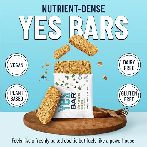 Image of YES Nut Bars - Soft Chewy Healthy Snack Bars (Black Sesame Sea Salt, 6 count)