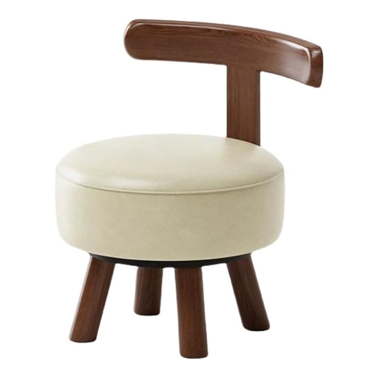 Tabouret avec dossier en cuir confort rembourré pour assise haut de gamme