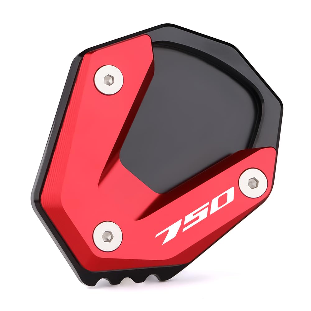 Modeer Cuscinetto di supporto per H.onda CB 750 Hor.net 2023 2024 2025 XL 750 Transalp 2023 2024 2025 moto CNC cavalletto laterale ingrandimento pad 750 accessori (rosso)