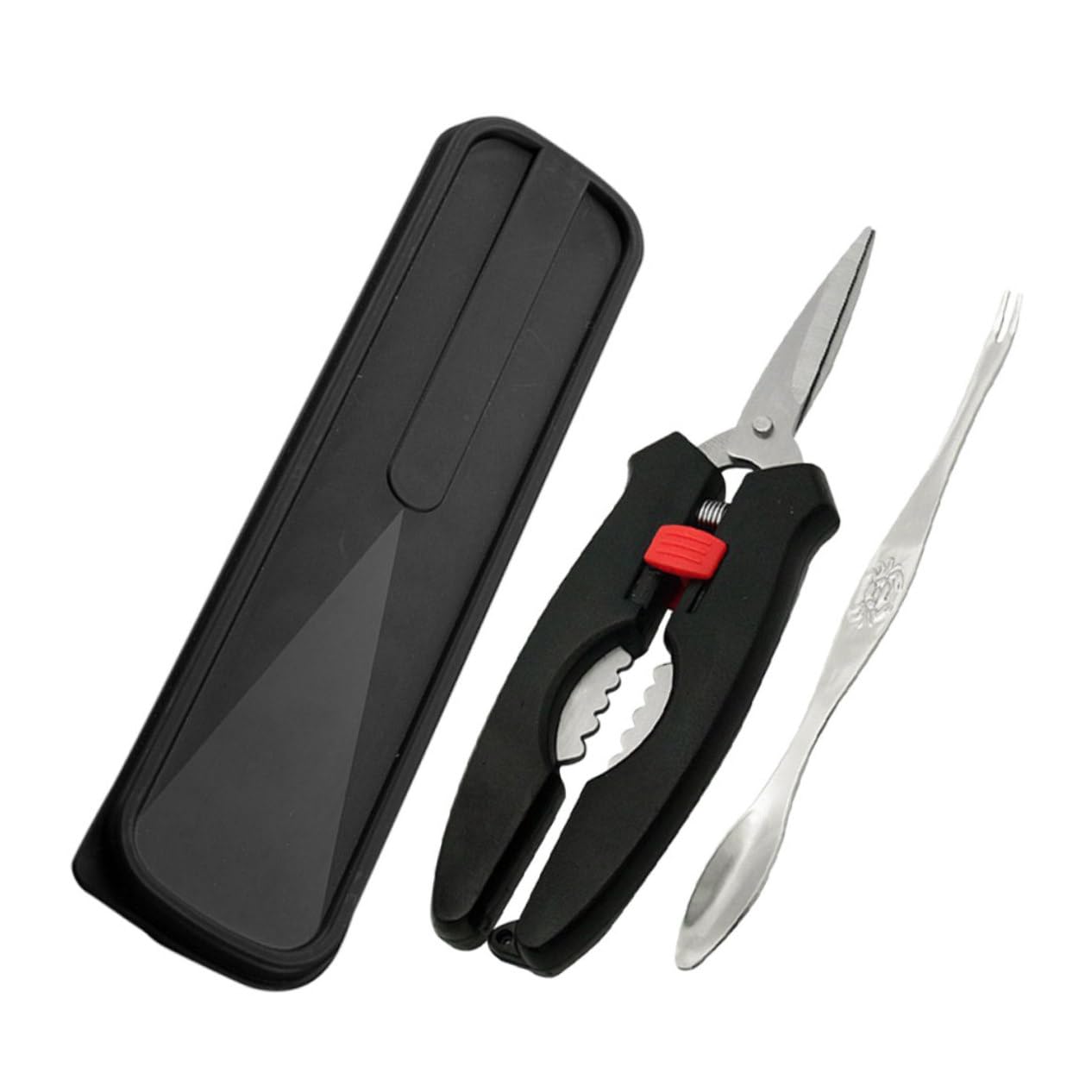 Gatuida 3sets Strumenti per Mangiare Granchio Kit Professionale con Pincette Forchetta e Scatola di Conservazione Utensili per di Mare Design Unico per Estrazione Facile della per Amanti