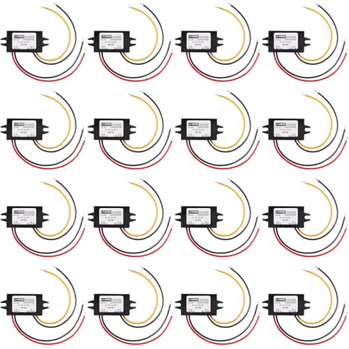 Weewooday 3 Pieces Direct Current Converter 12v to 5v 3a 15w Buck Converter Module Reduced Voltage Regulator Car Power Output Power Adapter Wire Interface