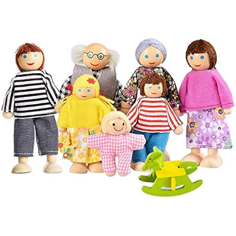 Conjunto de Muñecas de Familia Watme con Muebles de Casa Cover