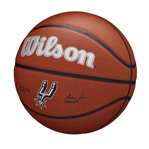 Image of Wilson NBA San Antonio Spurs Size 7 Basketball - PureFeel Cover