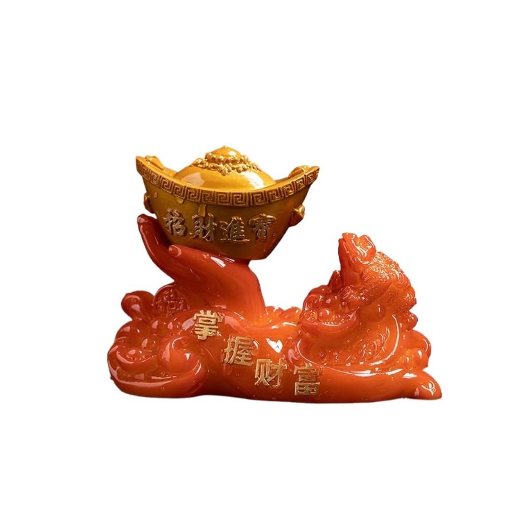 ENGENDER Kung Fu Tea Pet Resin Color Changing Tea Pet Desktop Zen Home Set Accessories Desk Decoration(B)