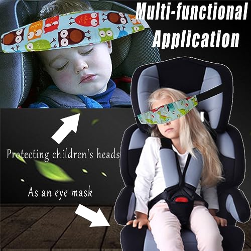 Image of 4 Pieces Baby Head Support for Car,Head Support Straps Car Seat Head Holder Sleeping Headrest Band with Adjustable Buckle Universal Car Accessories for Kids,Toddler