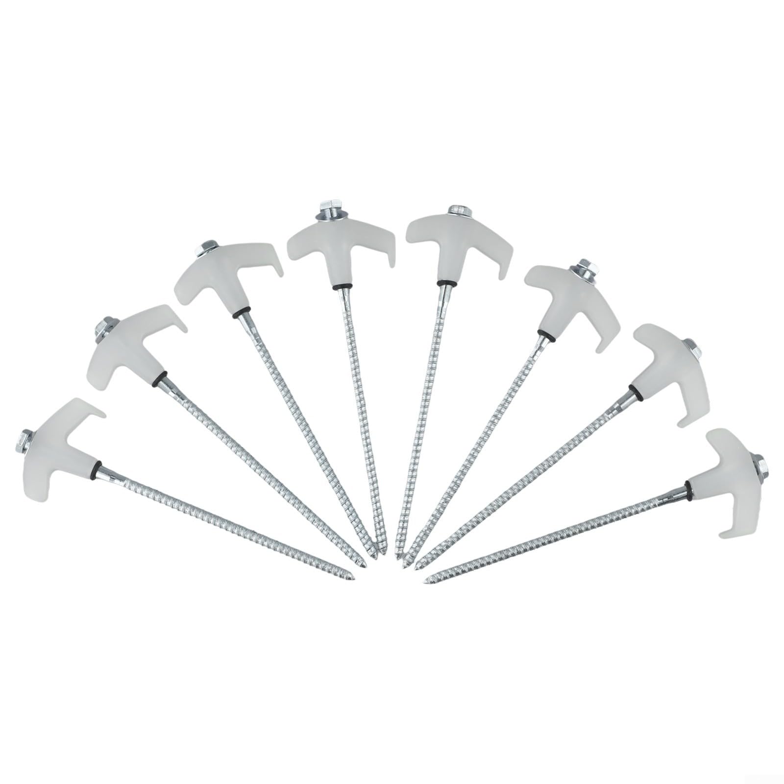 Piquets de tente en spirale robustes de 20 cm pour ancrage bâche camping et auvent