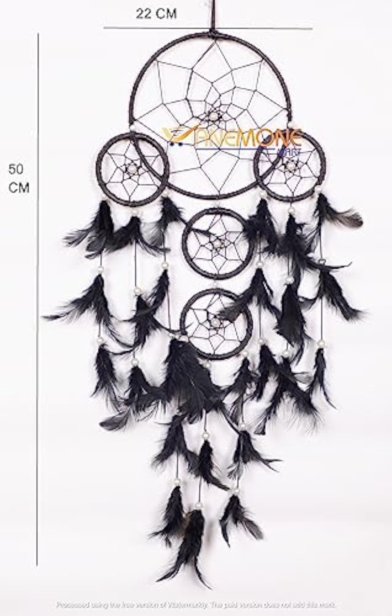 Dream Catcher Black & Wall Hanging 4 Ring