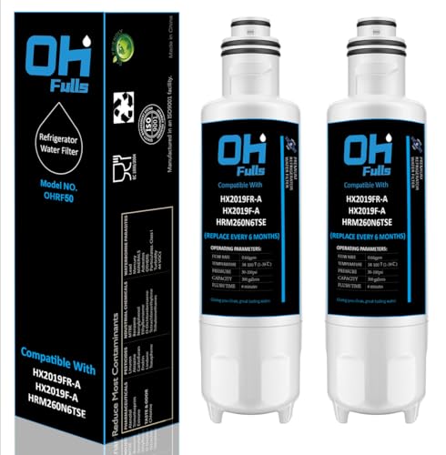 Image of OHFULLS HX2019FR-A HX2019F-A Water Filter Replacement, Compatible with Hisense HRM260N6TSE HRFD560SW HRCD585BW HRFD634BW HRCD650BW HRCD586TBWB Mora MRM260N6TSE, 2-Pack