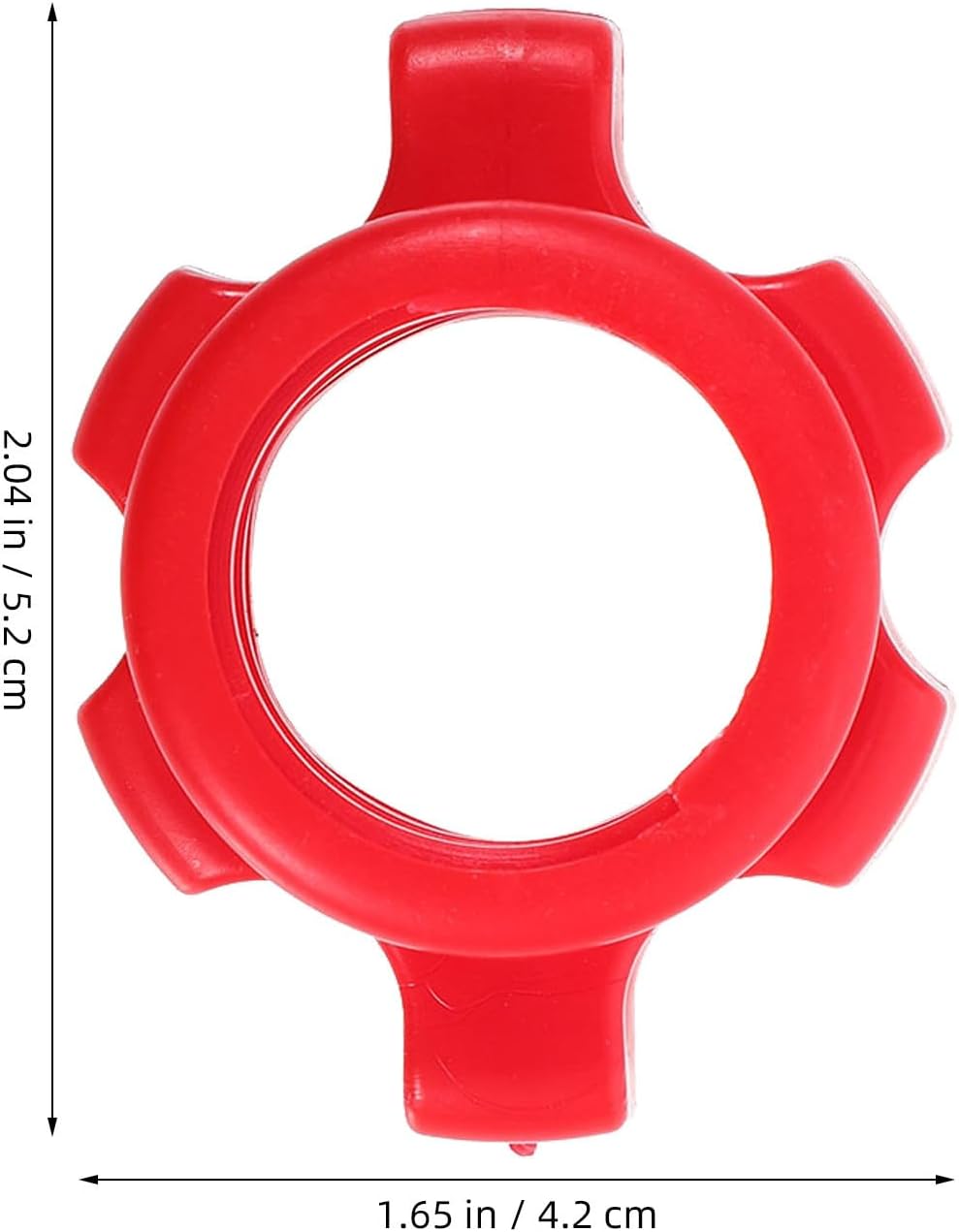 5pcs Barbell Lock Nut for Threaded Weight Bars, 25mm Red PVC