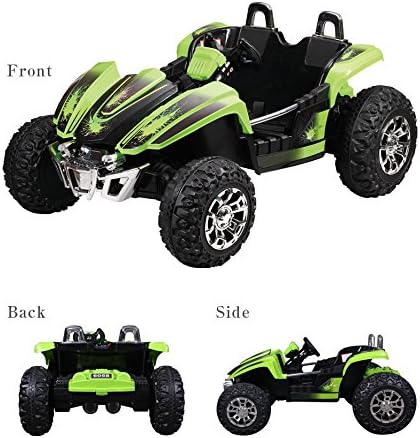 Amazon 電動乗用カー 2人乗り可能ワイドボディ バギー Buggy カラー グリーン 電動アクセルカー 乗用玩具 子供が乗って遊ぶ おもちゃ Ride On Car 乗物玩具 電動乗用玩具 Zp 6058 電動乗用 おもちゃ
