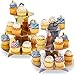 Cupcake Stand and Towers - 3 Tier Birthday and Wedding Cupcake Stand - This Cupcakes Stand is Also Great for Baby Showers and Office Parties - 2 Pack - Gold and Silver, 11.8 x 13.5 x 11.8 Inches