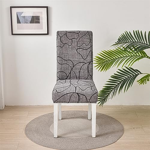 HZDHCLH Chair Covers Slipcovers 4/6 PCs Stretch Removable Washable Short Dining Chair Protector Cover Seat for Hotel,Dining Room,Ceremony (aspiration,6 PCS) - Image 3