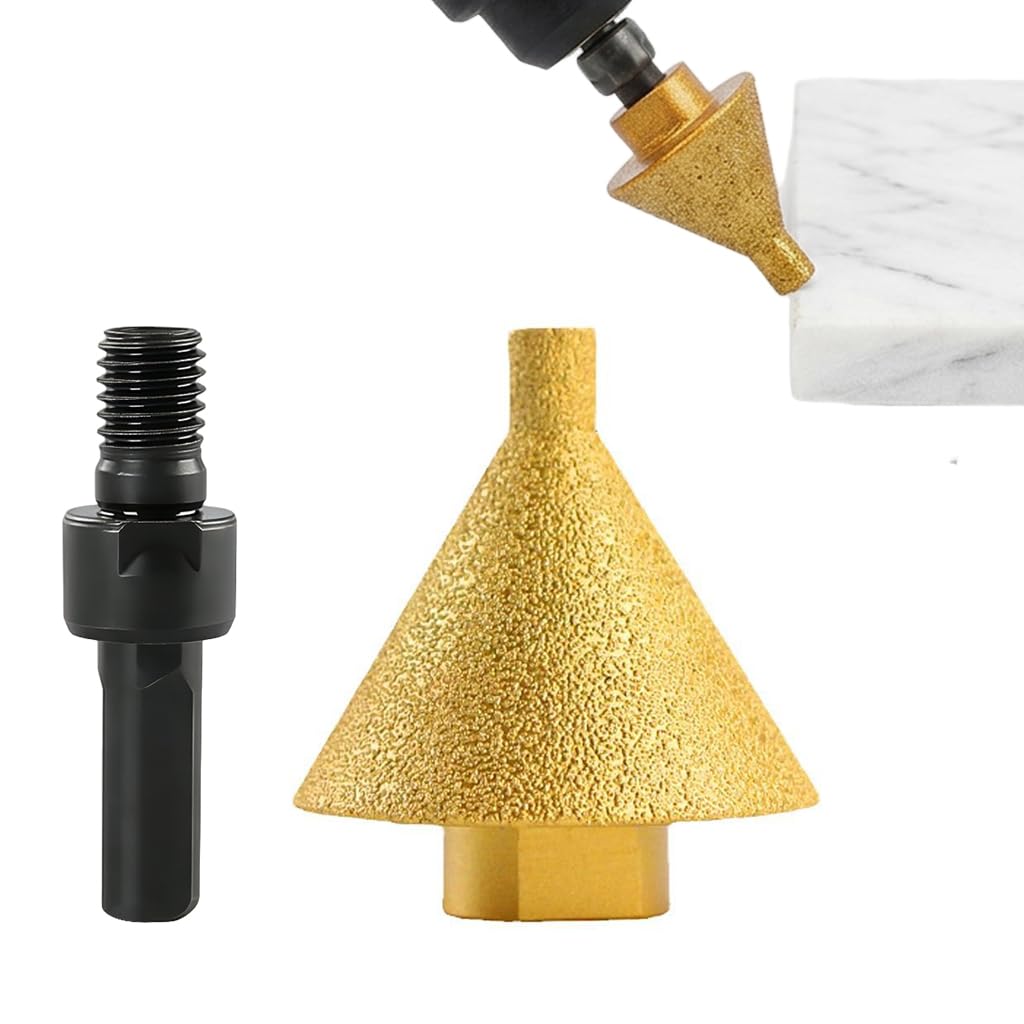 Serplex® Diamond Beveling Chamfer Bit 38mm M10 Thread Cone Tile Bit for Angle Grinders Countersink Drill for Enlarging Trimming and Beveling Tile Marble and Stone-image-45