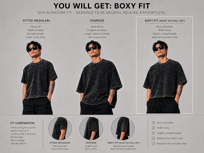 Jaxion Men’s Oversized Acid Wash T-Shirt Black Black Style 2 - Image 5