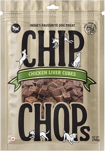 Image of Chip Chops Chicken Liver Cubes Dog Treats, Healthy and Easily Digestible Snacks, Training and Reward Treats Suitable for All Dog Breeds 250g - Pack of 1