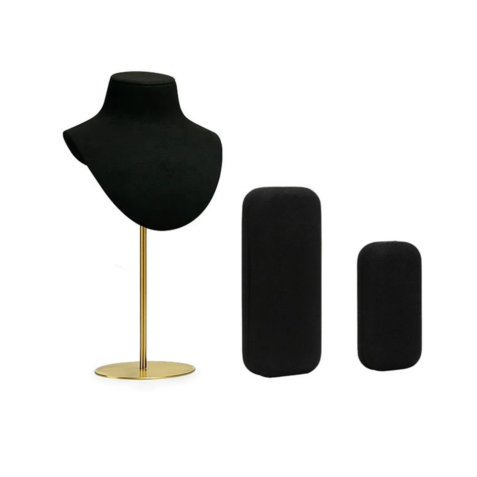 Espositore gioielli Set espositori for gioielli in microfibra e metallo da 6 pezzi Per conservare ed esporre i gioielli