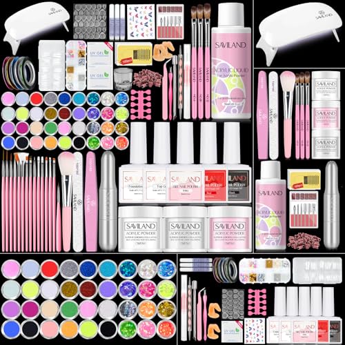 SAVILAND-SAVI BEAUTY SAVILAND Acrylic Nail Kit with Drill and U V Light for Nail Extension