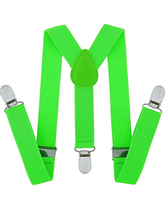 Adjustable Elastic Y Back Style Suspenders for Men and Women (Neon Green)-image-18