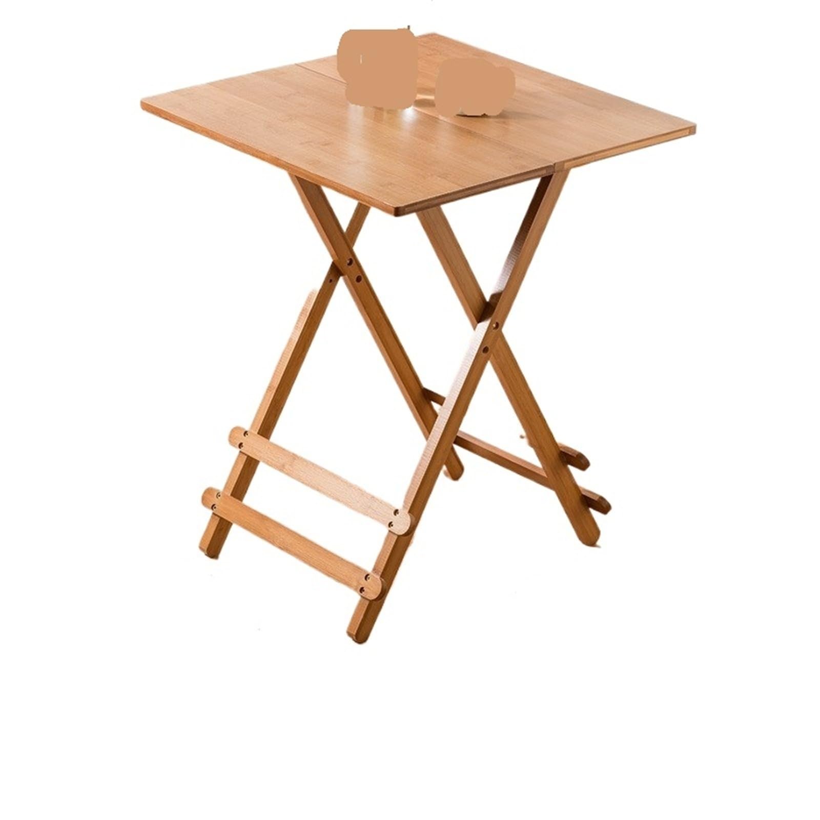 Table pliante en bambou réglable pour petits balcons et chambres d'étudiant