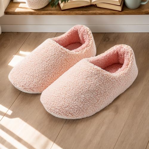 Fuzzy Indoor House Slippers for Women Men - Cozy Diabetic Socks Slippers, Soft Slip On Bedroom Slippers, Comfortable Shower Shoes4