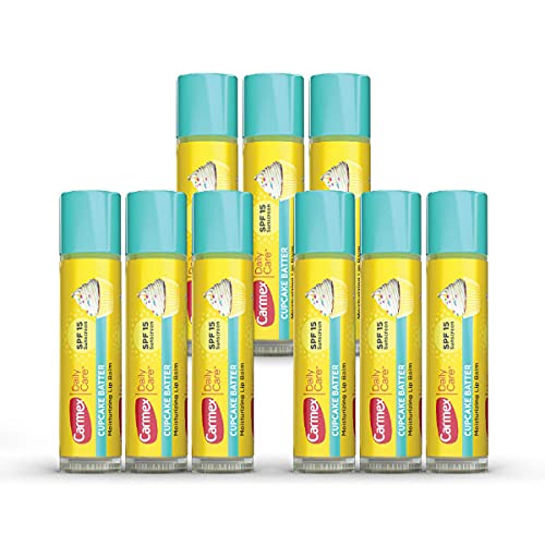 Carmex Daily Care Moisturizing Lip Balm Sticks, SPF 15, Cupcake B...