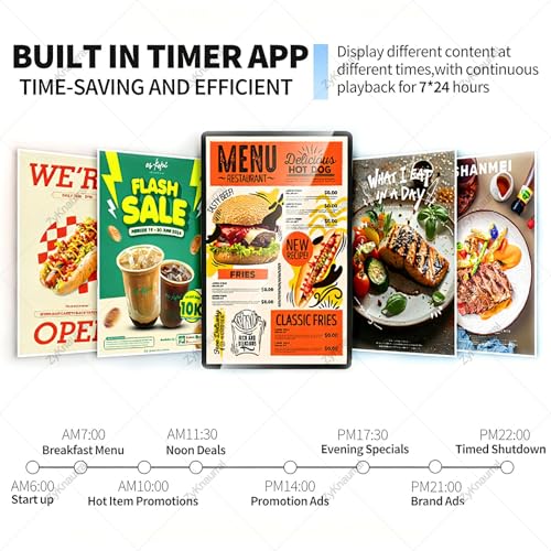 Image of 18.5'' /21.5'' /23.6'' /27'' /32'' /43'' /50'' Digital Signage Display, LCD Screen Advertising Display Kiosk USB Video Player for Restaurants, Cafes, Salons & Shops, LCD Advertising Menu Displays 18.5i